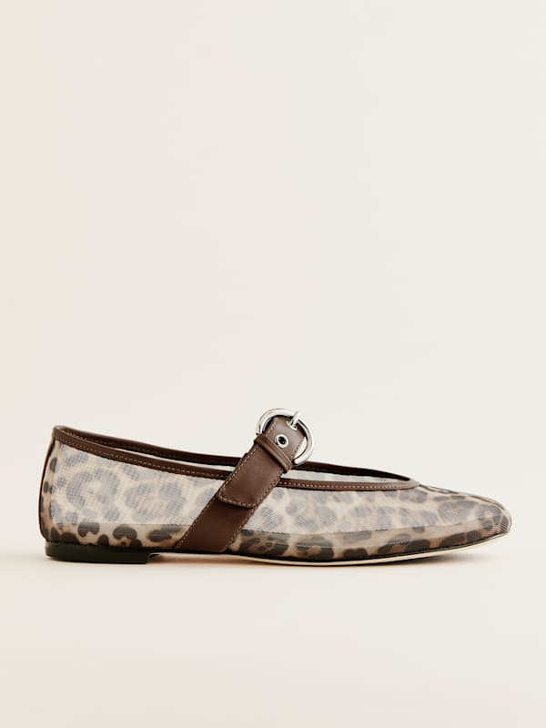 Bethany Ballet Flat - Leopard Mesh